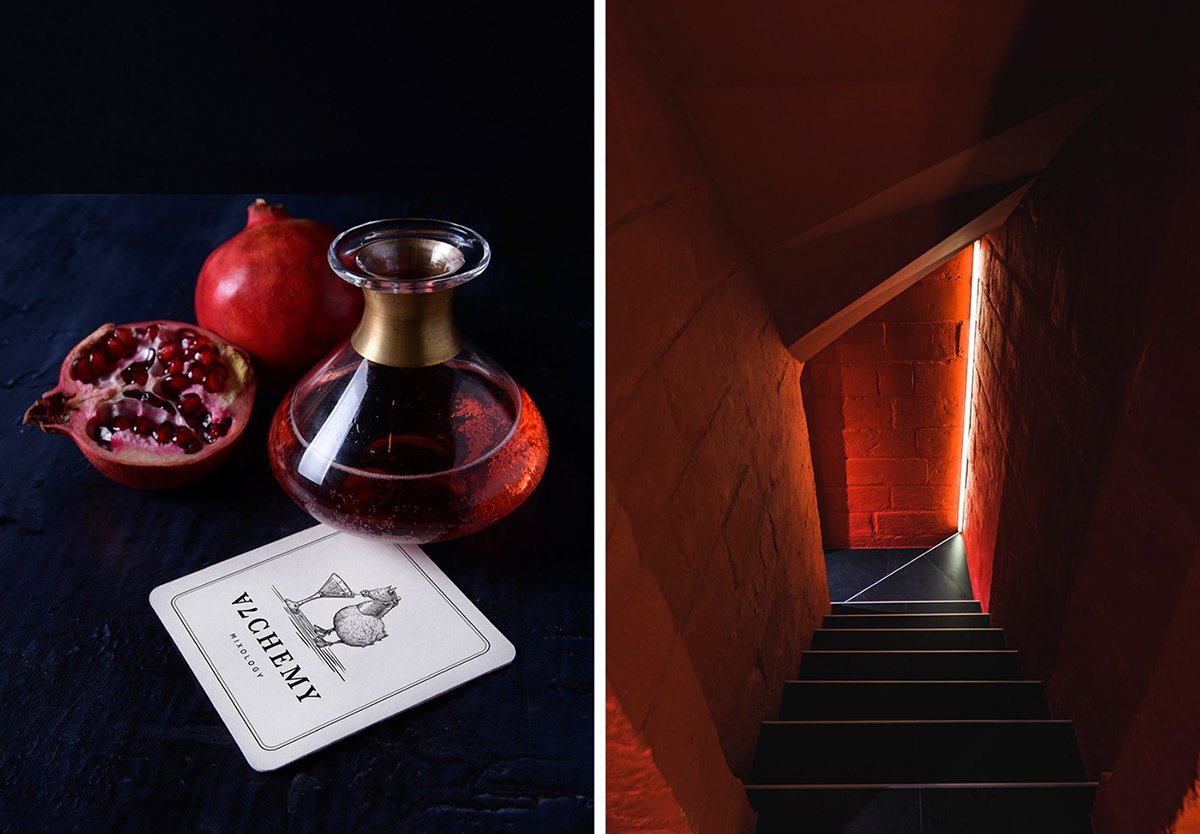 Alchemy Bar雞尾酒酒吧品牌設(shè)計欣賞,酒吧品牌設(shè)計，餐飲品牌設(shè)計，酒吧空間設(shè)計，酒吧品牌策劃，酒吧品牌全案策劃，餐飲品牌策劃，深圳品牌設(shè)計，深圳品牌策劃，深圳品牌全案策劃，深圳品牌形象塑造，深圳包裝設(shè)計，深圳空間設(shè)計，左右格局